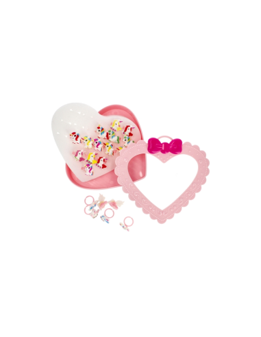 Set fashion - cutie de bijuterii cu inele - 20buc / set, MegaCreative 454576, 3+ ani