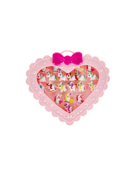 Set fashion - cutie de bijuterii cu inele - 20buc / set, MegaCreative 454576, 3+ ani