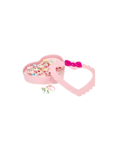 Set fashion - cutie de bijuterii cu inele - 20buc / set, MegaCreative 454576, 3+ ani