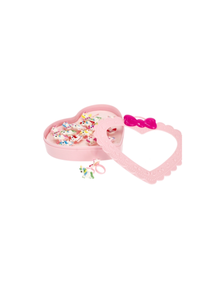 Set fashion - cutie de bijuterii cu inele - 20buc / set, MegaCreative 454576, 3+ ani