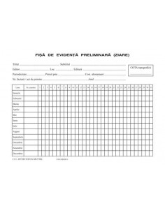 C113 Fisa de evidenta preliminara (ziare)