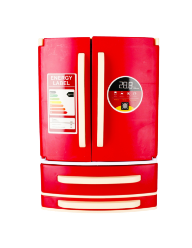Electrocasnice de jucarie - frigider cu 2 usi - cu sunete si lumini, rosu-alb, MegaCreative 479899, 3+ ani