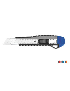 Cutter Kangaro Miles FA1805/Y, lama 18mm, plastic, profesional, auto block, 2 lame extra, diverse culori