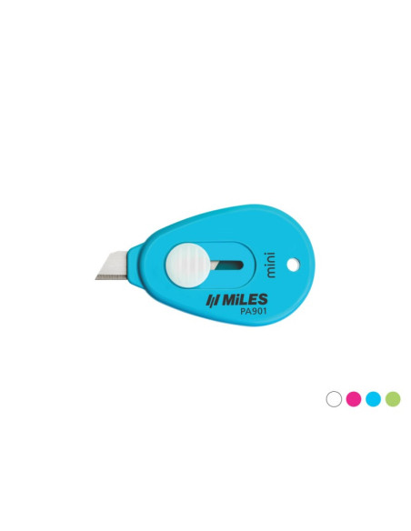 Cutter Kangaro Miles PA901/P, lama 9mm, mini, plastic, auto lock, diverse culori