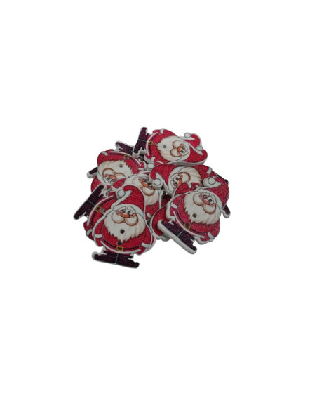 Accesorii creatie - lemn - Mos Craciun, set 15 buc, Colorarte