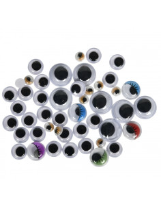 Accesorii creatie - ochisori plastic, diverse culori, 5-15mm, set 80-120 buc, Colorarte