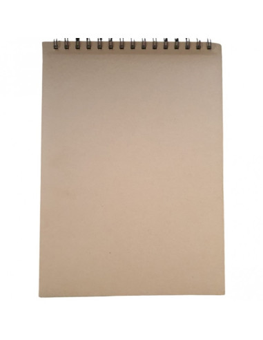 Blocnotes A4 CNX SGB-1027, 46 file, hartie kraft, velin, coperta cartonata, cu spira
