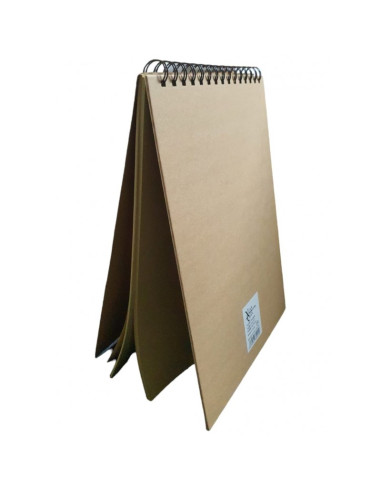 Blocnotes A4 CNX SGB-1027, 46 file, hartie kraft, velin, coperta cartonata, cu spira