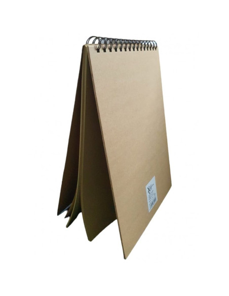 Blocnotes A4 CNX SGB-1027, 46 file, hartie kraft, velin, coperta cartonata, cu spira