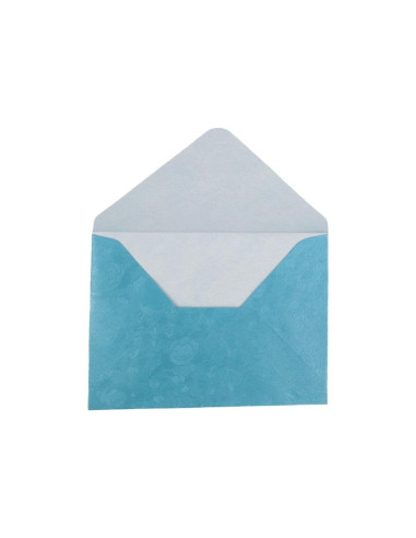 Plic color CNX, bleu metalizat, 120g/mp, 130x180mm, cu model, set 10 buc