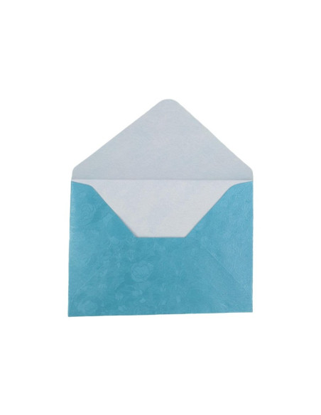 Plic color CNX, bleu metalizat, 120g/mp, 130x180mm, cu model, set 10 buc