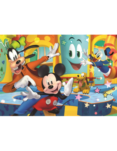 Puzzle carton 60 piese Clementoni Supercolor Maxi - Mickey Mouse, 26473, 4+ ani