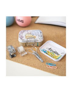 Set birou mini, Trendhaus CH29711, capse+capsator+dispenser+foarfeca+agrafe 2