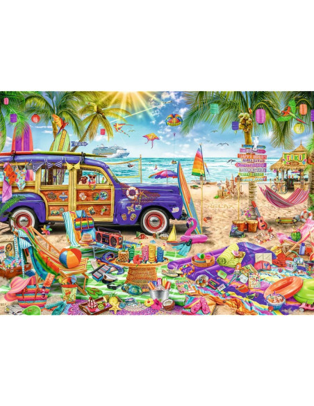 Puzzle carton 2000 piese Trefl Vacante pe plaja la Tropice, 27109, 12+ ani
