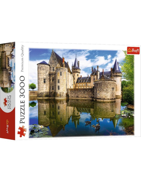 Puzzle carton 3000 piese Trefl Castelul din Sully-sur-Loire, Franta, 33075, 16+ ani