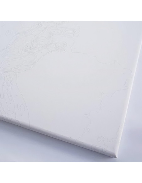 Set Pictura pe numere 40x50cm, Brushme - Vulpe care picteaza - panza, cadru de lemn, pensule, culori acrilice, BS53156