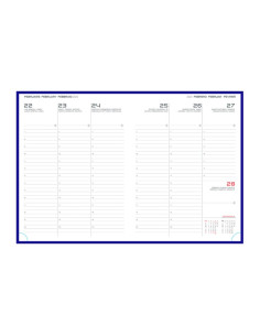 Agenda A4 datata 2026 Artilux EJ-1101, 128 pagini ivory, coperta buretata rosie 2