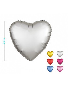 Balon din folie PartyGo inimi, 45cm, diverse culori, FB0454
