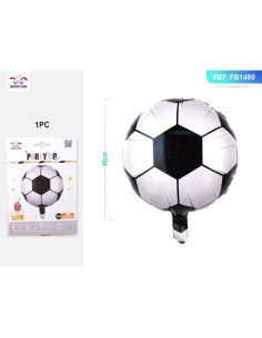 Balon din folie PartyGo Minge de fotbal, 45cm, alb / negru, FB1480