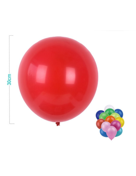 Baloane aniversare PartyGo, 30cm, diverse culori, FA0880, set 6 buc