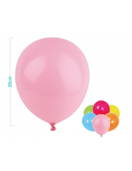 Baloane aniversare PartyGo, 25cm, diverse culori, FA0852, set 20 buc