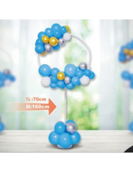 Ornament baloane PartyGo, 160cm, albastru, FD0143, set 56 buc