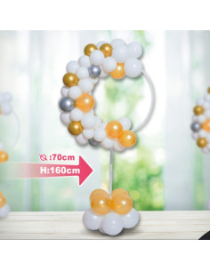 Ornament baloane PartyGo, 160cm, alb, FD0146, set 56 buc