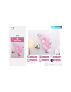 Ghirlanda din baloane PartyGo, roz, FA0509, set 30 buc