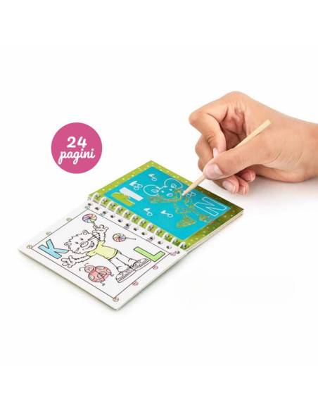 Set creatie notes razuibil+creion 24 pagini, Scratchbook Trendhaus, 8,5x10.5 cm, CH28645