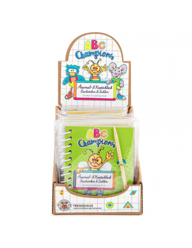 Set creatie notes razuibil+creion 24 pagini, Scratchbook Trendhaus, 8,5x10.5 cm, CH28645