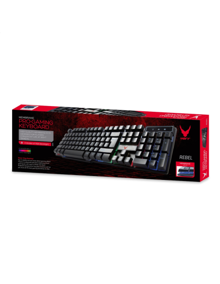Tastatura Platinet Varr Pro-Gaming VRGBK7023B, USB, 104 taste iluminate RGB, cablu 1.4m, negru