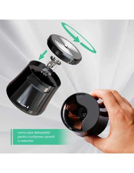 Ascutitoare electrica Eagle TY48, alimentare 2 baterii AA neincluse, 1 orificiu, 6-8mm, plastic, negru