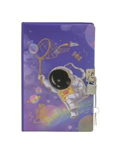 Jurnal B6 CNX Astronaut 1903-8, 160 pagini, coperta carton, cu lacatel 2