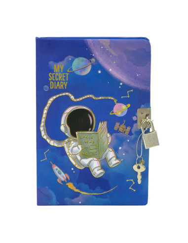 Jurnal B6 CNX Astronaut 1903-8, 160 pagini, coperta carton, cu lacatel