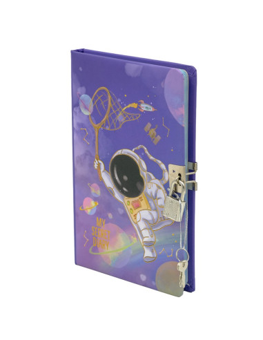 Jurnal B6 CNX Astronaut 1903-8, 160 pagini, coperta carton, cu lacatel