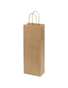 Punga cadou Colorarte 05910, 14x39x8cm, 110g/mp, kraft, manere din hartie rasucita, pentru sticle