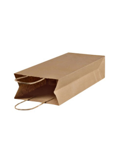 Punga cadou Colorarte 05910, 14x39x8cm, 110g/mp, kraft, manere din hartie rasucita, pentru sticle 2