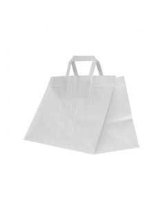 Punga hartie Colorarte 50907, 26X17X25cm, 70g/mp, alba, manere din banda hartie, pentru catering