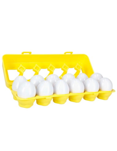 Jucarie bebelusi - sortator in forma de oua cu cofraj 12 buc - Bam Bam 492750, 18+ luni