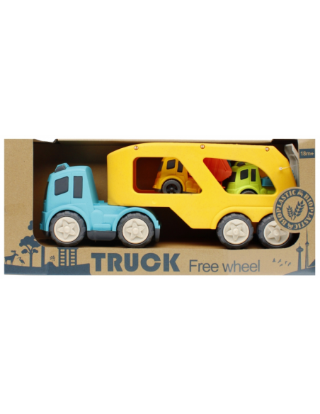 Camion de transport auto MegaCreative Bioplastic 524556, 35cm, include 2 masini, plastic, multicolor, 3+ ani