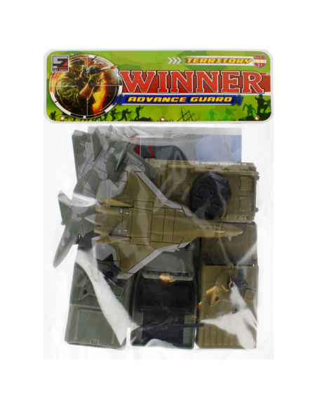 Vehicule militare MegaCreative 511593, 3x masini, 2x avioane, 1x tanc, plastic, multicolor, 3+ ani