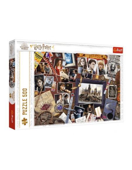 Puzzle carton 500 piese Trefl Harry Potter - amintiri de la Hogwarts, 37400, 10+ ani