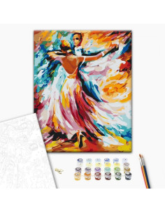 Set Pictura pe numere 40x50cm, Brushme - vals - panza, cadru de lemn, pensule, culori acrilice, BS52217