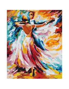 Set Pictura pe numere 40x50cm, Brushme - vals - panza, cadru de lemn, pensule, culori acrilice, BS52217 2