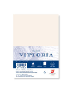 Carton colorat A4 COLORARTE  VITTORIA, 240g/mp, ivory, top 50 coli