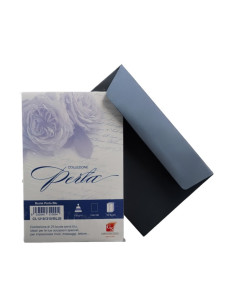 Plic color pentru invitatie Colorarte Perla, albastru perlat, 120g/mp, 120x180mm, set 25 buc