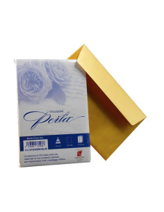 Plic color pentru invitatie Colorarte Perla, auriu perlat, 120g/mp, 120x180mm, set 25 buc