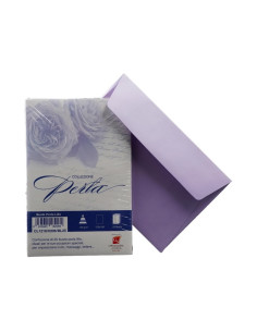 Plic color pentru invitatie Colorarte Perla, lila perlat, 120g/mp, 120x180mm, set 25 buc