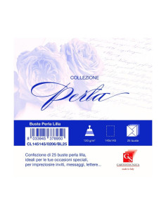 Plic color pentru invitatie Colorarte Perla, lila perlat, 120g/mp, 145x145mm, set 25 buc
