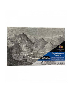 Set pictura pe panza imprimata 20x30cm, Pigna - Peisaj - acuarele, pensule, accesorii, PP203048
